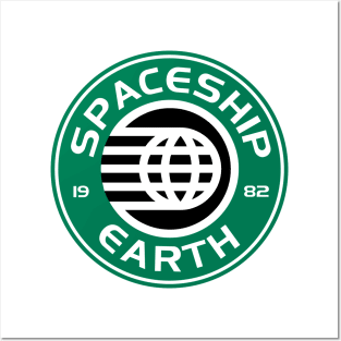 Spaceship Starbucks Posters and Art